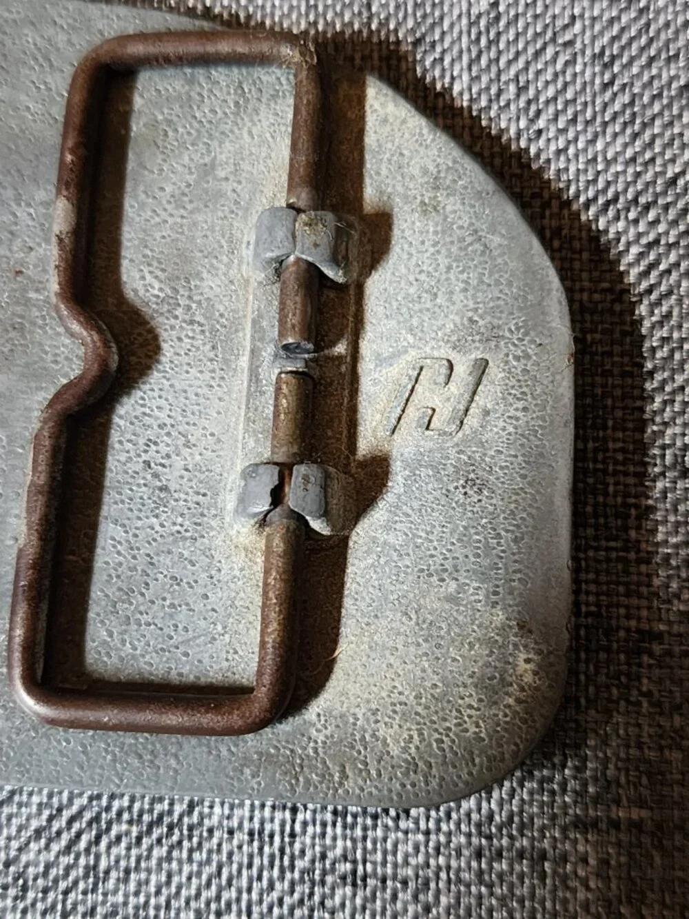 Vintage Raleigh Lights Semi Truck Big Rig Trucker Silver Metal Belt Buckle